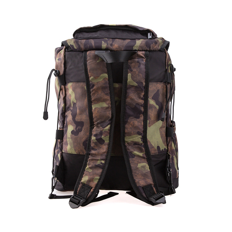 Camouflage Soft Lightweight String Closure Laptop Outdoor Backpack