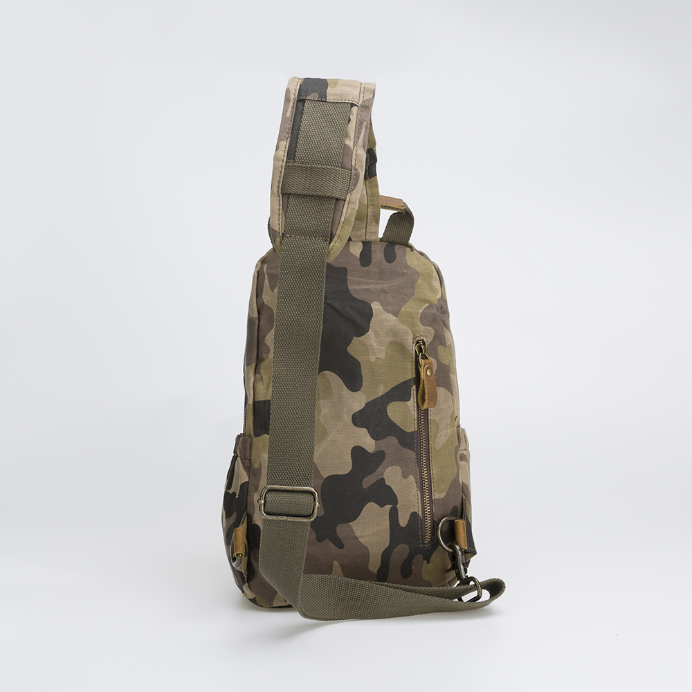 Camouflage Canvas Sling Outdoor Bag For Men
