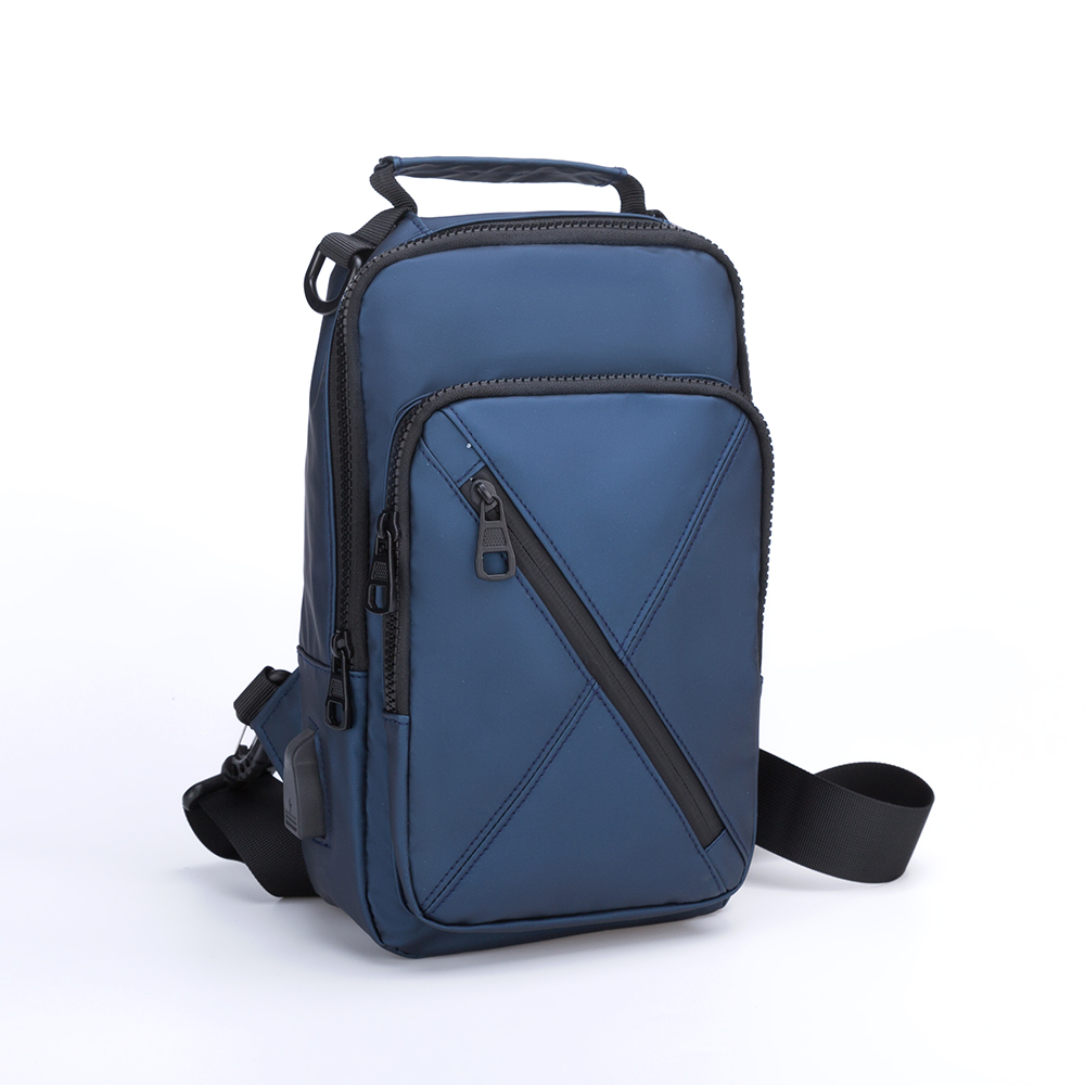 Lightweight Mens Crossbody USB charger Travel Messenger Bag