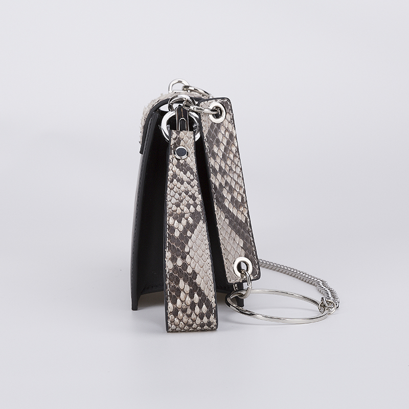 Luxury Animal Python Leather Crossbody Handbag For Women