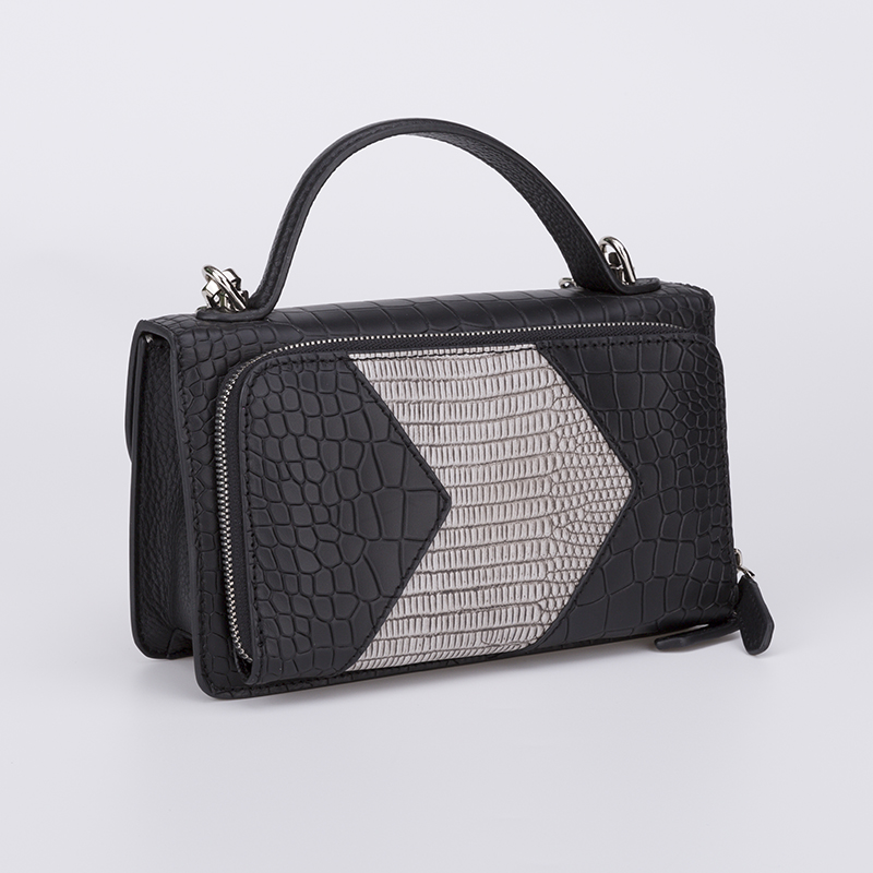 Mini Luxury Snake Genuine Leather Crossbody Handbag for Woamn
