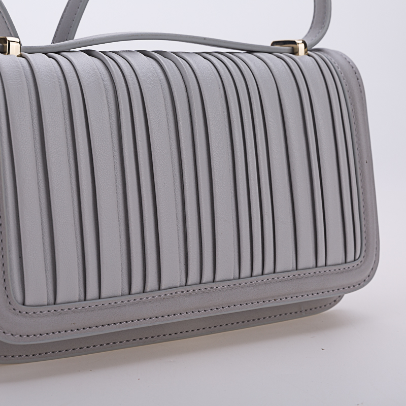 Wrinkle Pattern Pu Shoulder Bag Women Handbag